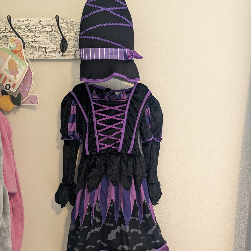 Kids' Purple and Black Witch Costume